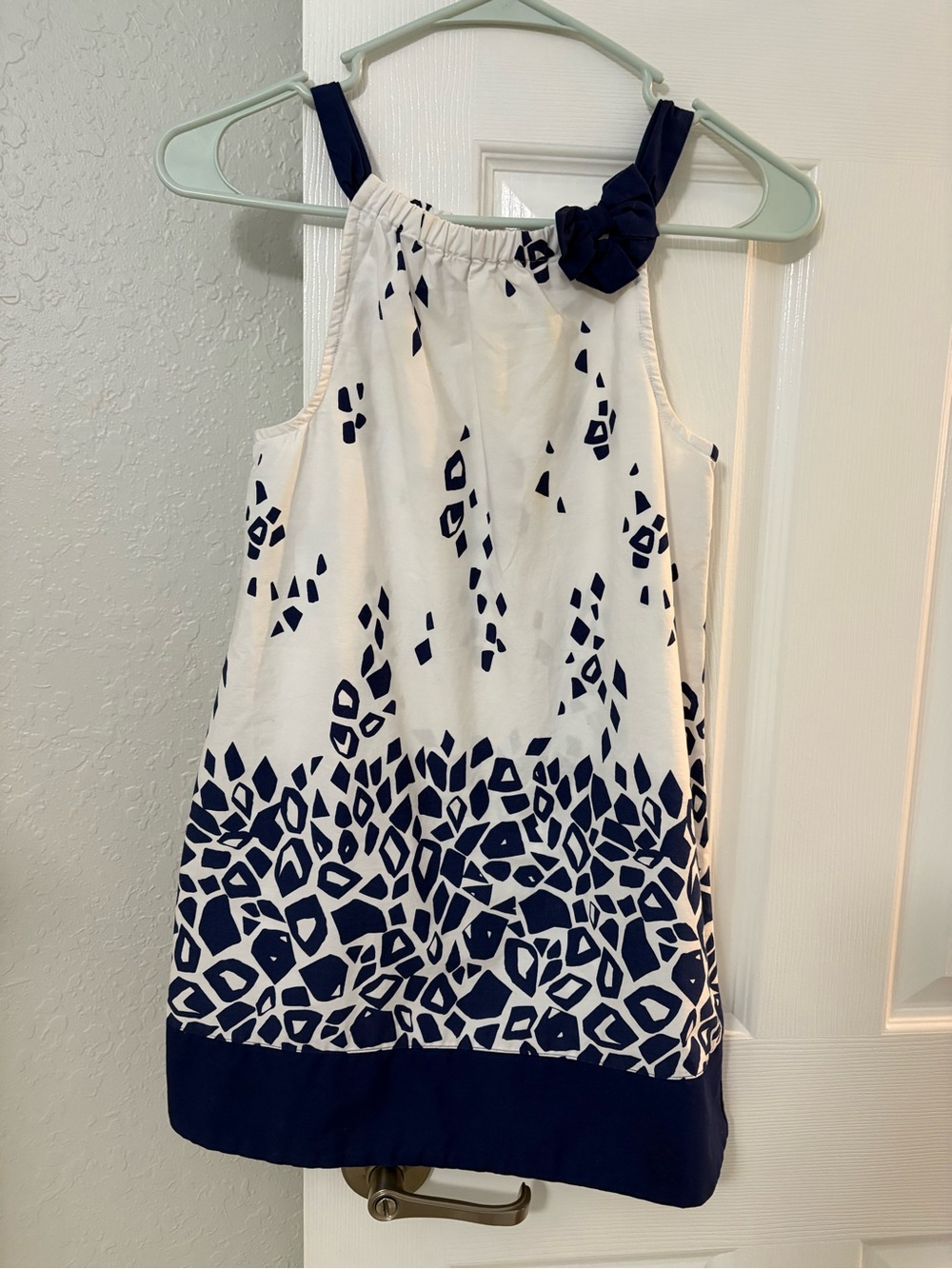 Gymboree Blue Safari Zebra Print Dress Girls Size 8